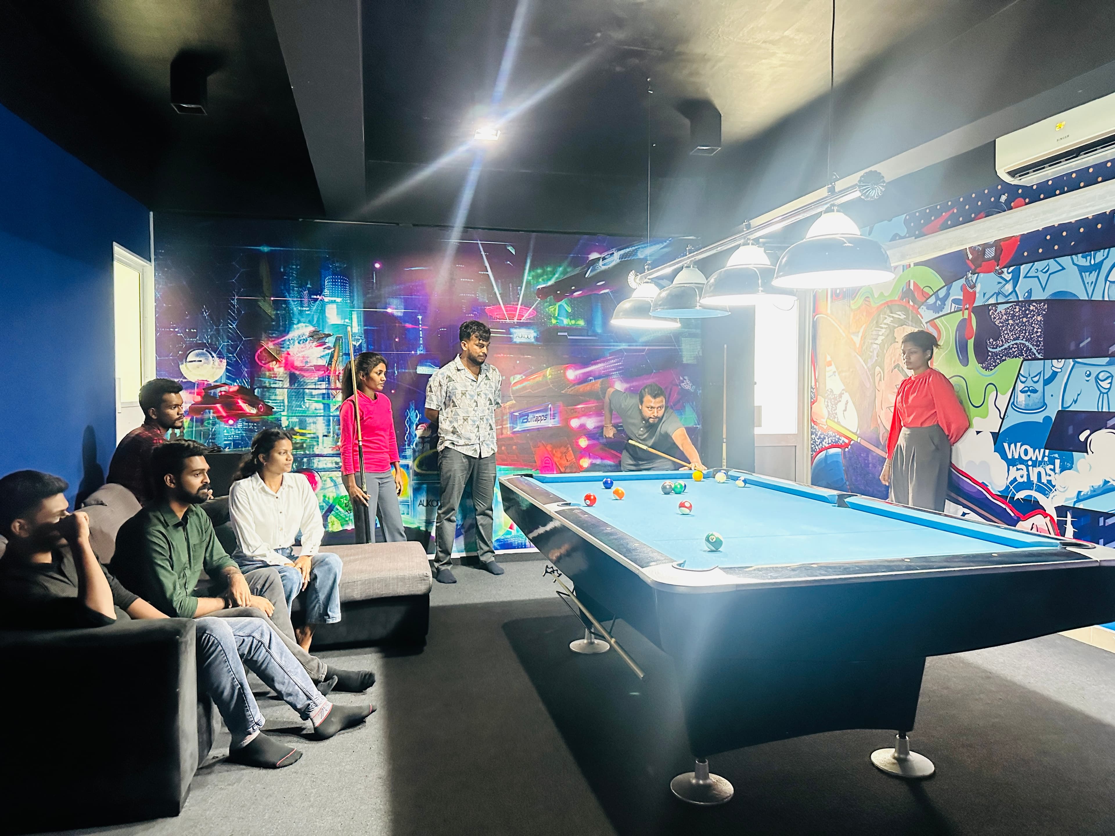 Builtapps team enjoying a social gathering and celebration